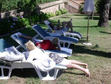 Bij het mooie hotel in LaCroix