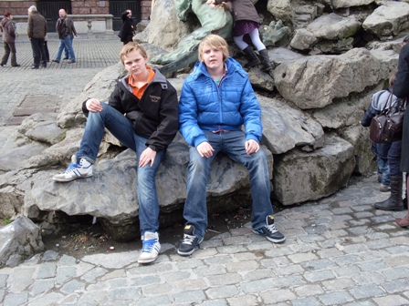 In Antwerpen voor stadhuis